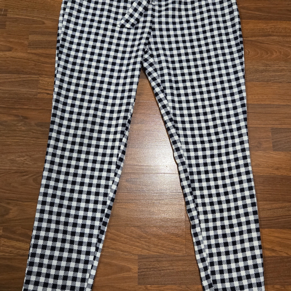 SHEIN Black and White Checkered Pants